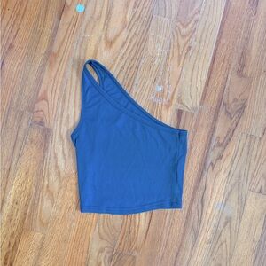 One-Shoulder teal Women's Top